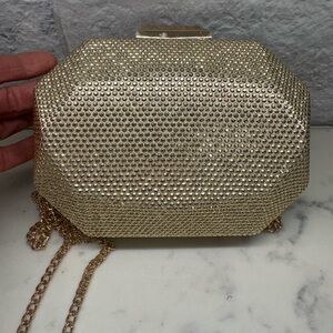 Olga Hotfix Tilly Gold Clutch Bag